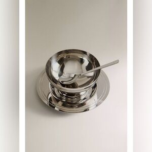 Zara Home New Shiny Metal Dessert Cup Set - NWT